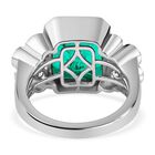 Smaragd-Triplett Quarz Ring, ca. 5,94 ct. image number 5