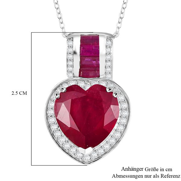 D'Joy AA Afrikanischer Rubin und Moissanit Anh&auml;nger mit 50cm Kette - 10,06 ct. image number 6