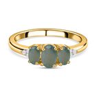 Grandidierit-Ring, 925 Silber vergoldet (Größe 20.00) ca. 0.97 ct