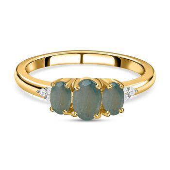 Grandidierit-Ring, 925 Silber vergoldet, ca. 0,97 ct