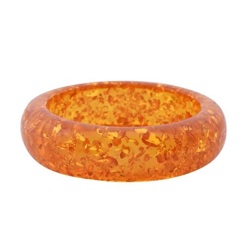 Synthetischer Bernstein Armreif 7.5 cm ca. 200,00 ct. image number 0