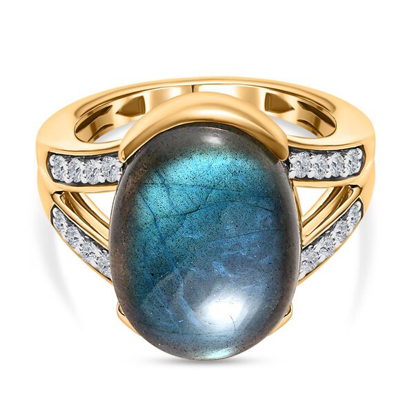 AAA Labradorit und Zirkon Ring - 11,27 ct. image number 0