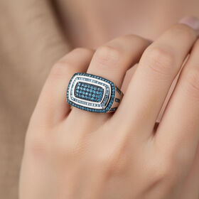 D'Joy blauer Diamant Ring - 0,99 ct.