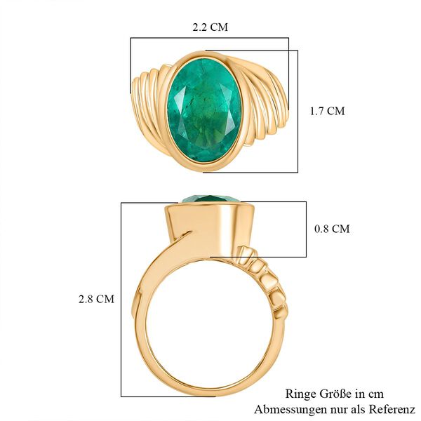 D'Joy Smaragd Triplett Quarz Ring - 5,74 ct. image number 7