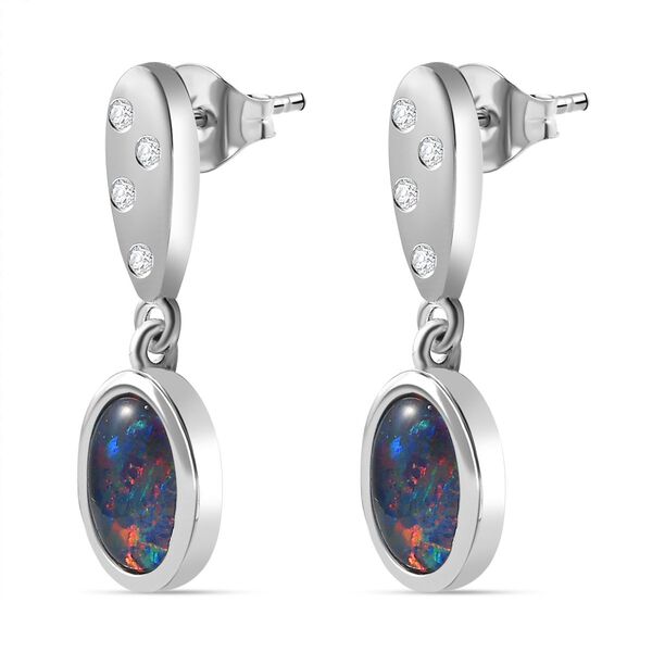 Boulder Opal Triplett Ohrringe, ca. 1,96 ct. image number 4