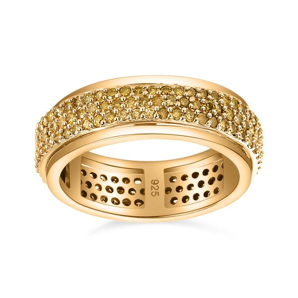 Anti-Stress Spinning Ring mit gelben Diamanten P3, ca. 1,00 ct. image number 6