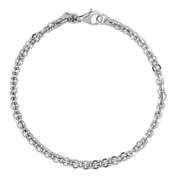 LA BELLA feinstes handgefertigtes Italienisches Vortex Armband ca. 19 cm 925 Silber