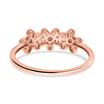 Floraler, nat&uuml;rlicher Champagner-Diamant-Ring