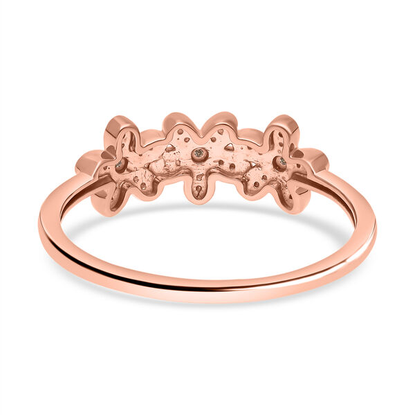 Floraler, nat&uuml;rlicher Champagner-Diamant-Ring image number 3