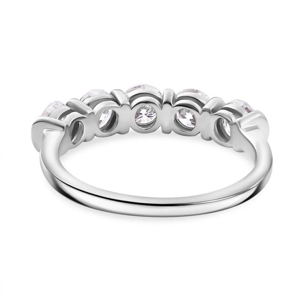 Moissanit Ring, 925 Silber rhodiniert - 1,13 ct. image number 6