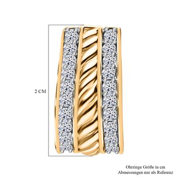 LUXURIANT DIAMOND - Lab Grown Diamant SI-GH Ohrringe 925 Silber 750 Gelbgold Vermeil ca. 1.00 ct