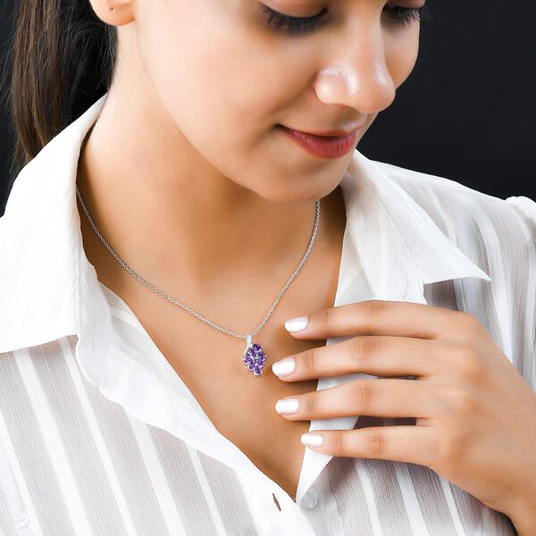 Afrikanischer Amethyst-Anh&auml;nger, 925 Silber ca. 1.38 ct image number 2