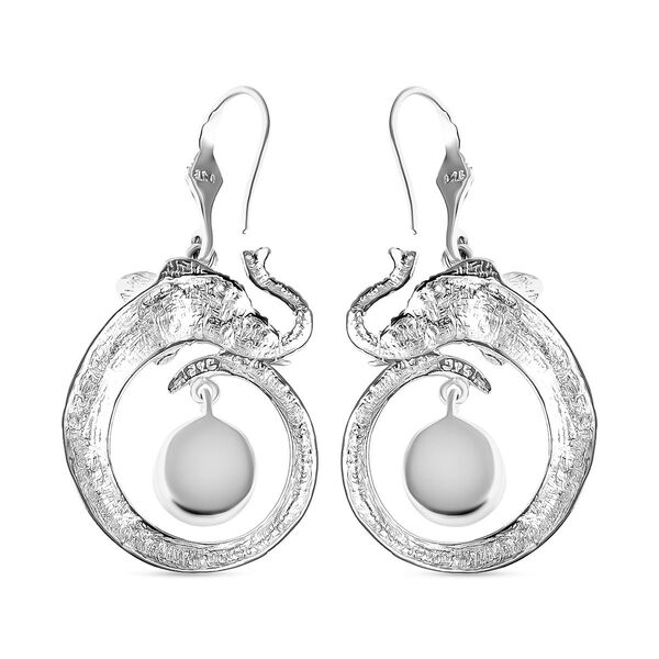 Royal Bali - Moissanit Elefant Ohrringe 925 Silber ca. 1.64 ct image number 3