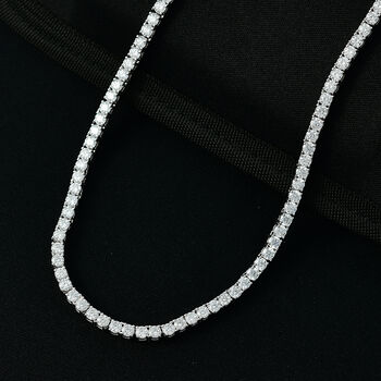 D'Joy Moissanit 45cm Halskette, 925 Silber rhodiniert - 18,72 ct.