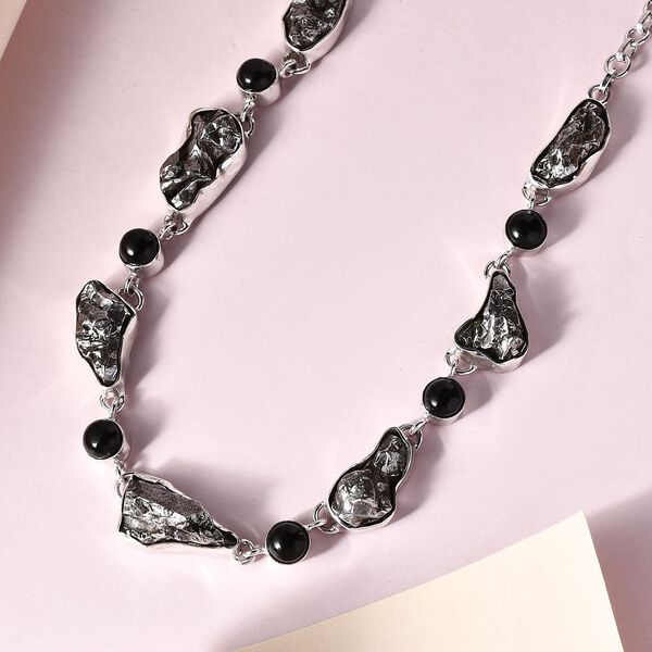 Meteorit und schwarze Turmalin 50cm Halskette - 109,21 ct. image number 2