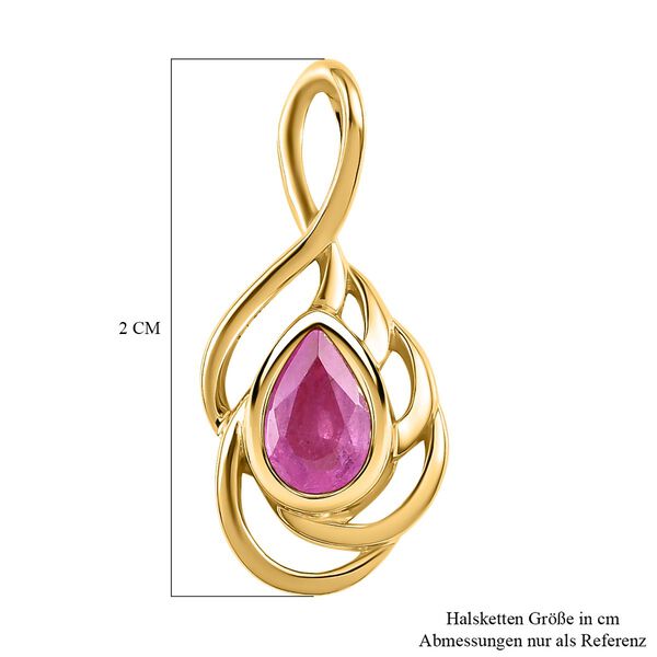 Ilakaka Rosa Saphir (Fissure gefüllt) Anhänger, 925 Silber vergoldet ca. 0.58 ct image number 5