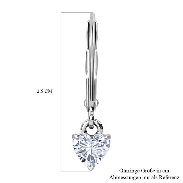 LUXURIANT SGL zertifizierte VS-GH Labor Diamant Ohrringe, 925 Silber rhodiniert - 1 ct. image number 5