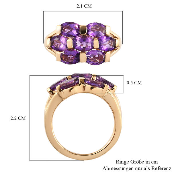 Marokkanischer Amethyst Ring 925 Silber vergoldet  ca. 2,93 ct image number 7