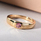 Rosa Turmalin Ring 925 Silber vergoldet  ca. 0,18 ct image number 1