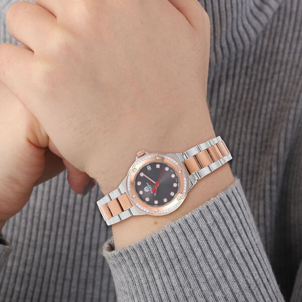 William Hunt - Moissanit-Akzent-Uhr mit japanischem Miyota-Uhrwerk - 0,20 ct. image number 3