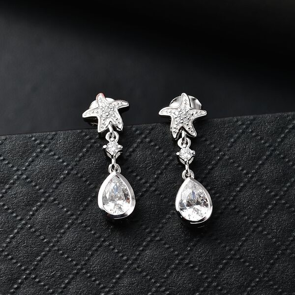 J Francis gefertigt mit SWAROVSKI- Zirkonia Ohrringe image number 2