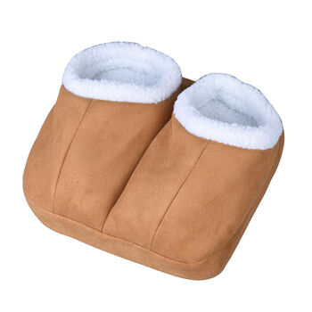 Elektrischer Fu&szlig;w&auml;rmer mit Vibration Massage und Sherpa Futter, Gr&ouml;&szlig;e 30x30x11 cm