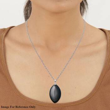Ozean Jaspis Anh&auml;nger mit Kette ca. 45 cm Edelstahl 98,00 ct