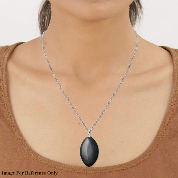 Ozean Jaspis Anh&auml;nger mit Kette ca. 45 cm Edelstahl 98,00 ct image number 3