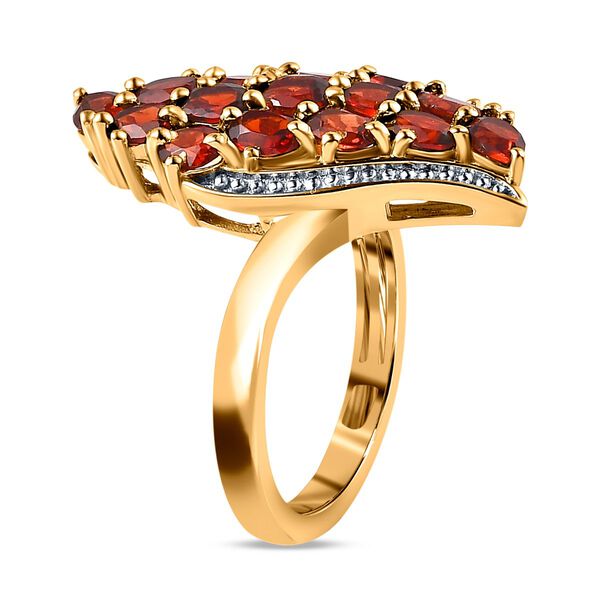 Nat&uuml;rlicher Mosambik Granat Ring, 925 Silber vergoldet, (Gr&ouml;&szlig;e 17.00), ca. 2.88 ct image number 5