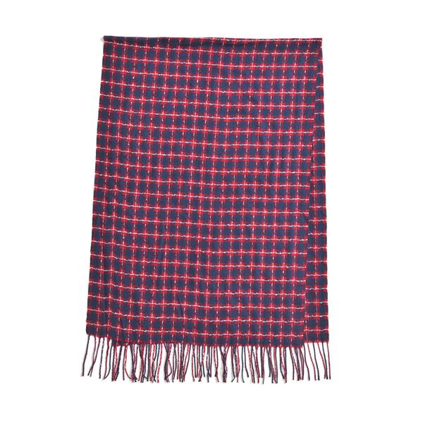 Karierter Schal mit Fransen, Orange image number 2