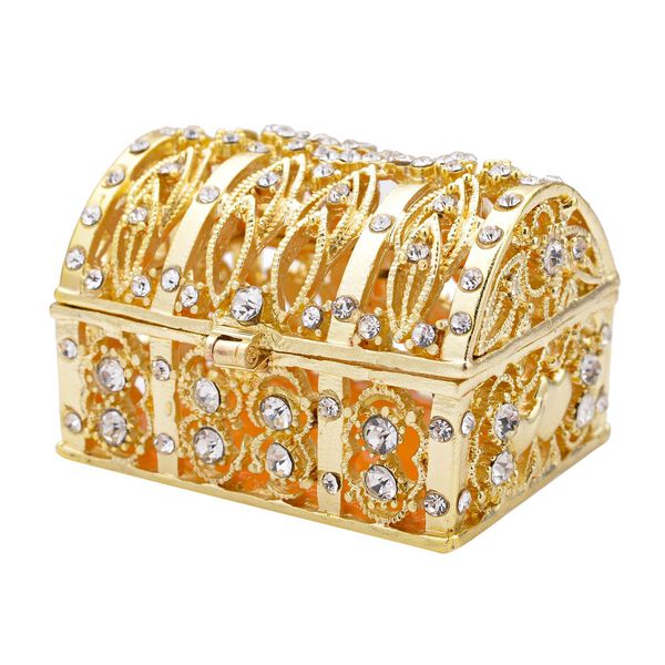 Schatztruhe Tablettend&ouml;schen mit Kristallen, emailliert, mehrfarbig, 7,5x2 cm, Schatztruhe image number 4