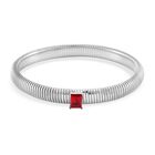 Rotes Kristall Armband, flexibel, Reiner Edelstahl
