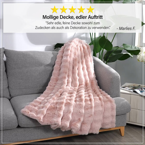 Luxus Edition Premium Decke, rosa image number 2