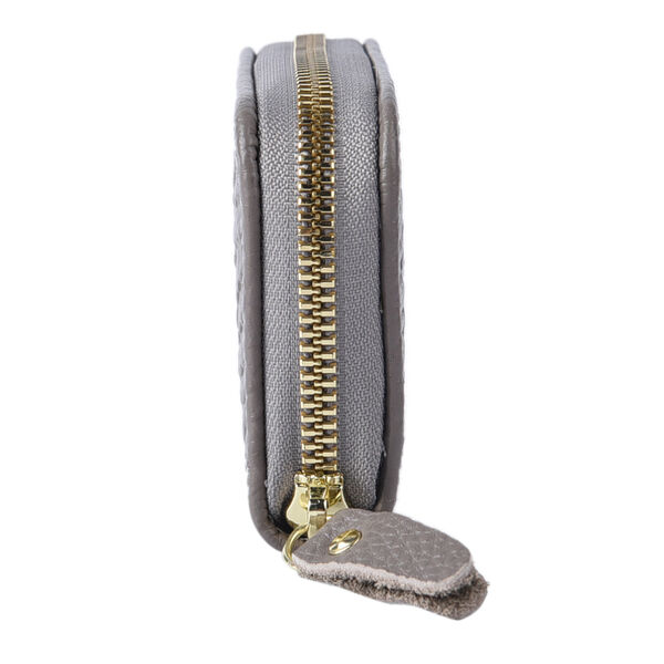 Geldb&ouml;rse aus 100% echtem Leder, Gr&ouml;&szlig;e: 11x7,5 cm, Grau image number 4