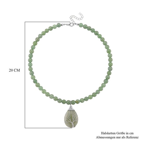 Gr&uuml;ne Aventurin Halskette, ca. 45 cm + 5 cm extender, ca. 230.00 ct image number 6