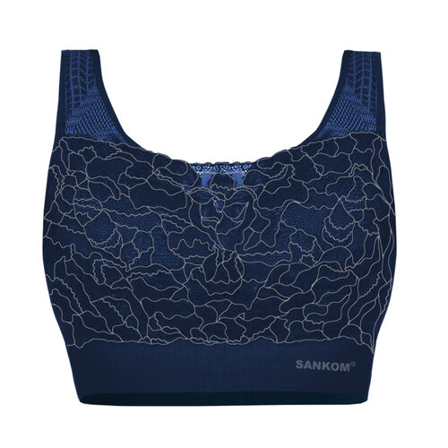 SANKOM - Rückenstütze Haltungskorrektur Push-up Spitzen-BH, Größe M/L, 80-85 cm, Schwarz image number 1