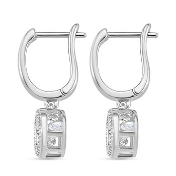 RADIANTA GRA zertifiziert Moissanit (D-VVS) Ohrringe 925 Silber rhodiniert ca. 0.48 ct