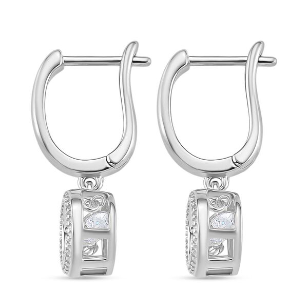 RADIANTA GRA zertifiziert Moissanit (D-VVS) Ohrringe 925 Silber rhodiniert ca. 0.48 ct image number 3