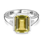 AAA Ouro Verde Quarz und Zirkon Ring, ca. 3,32 ct. image number 0
