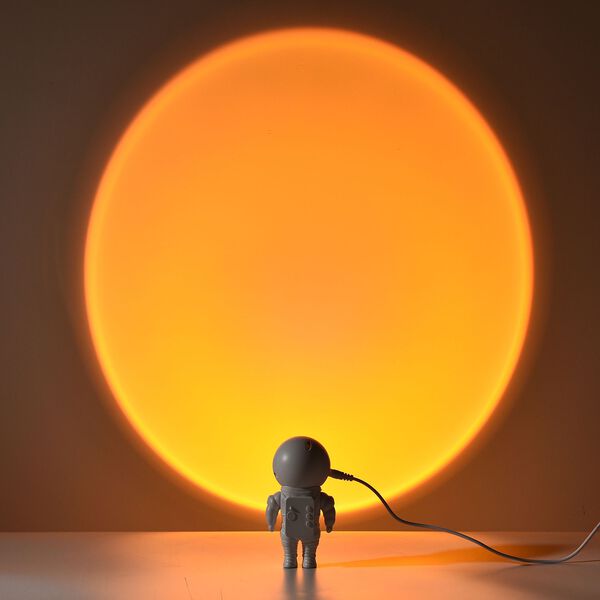 Astronaut Projektions- und Atmosph&auml;renlampe, Warmwei&szlig;, Orange image number 2