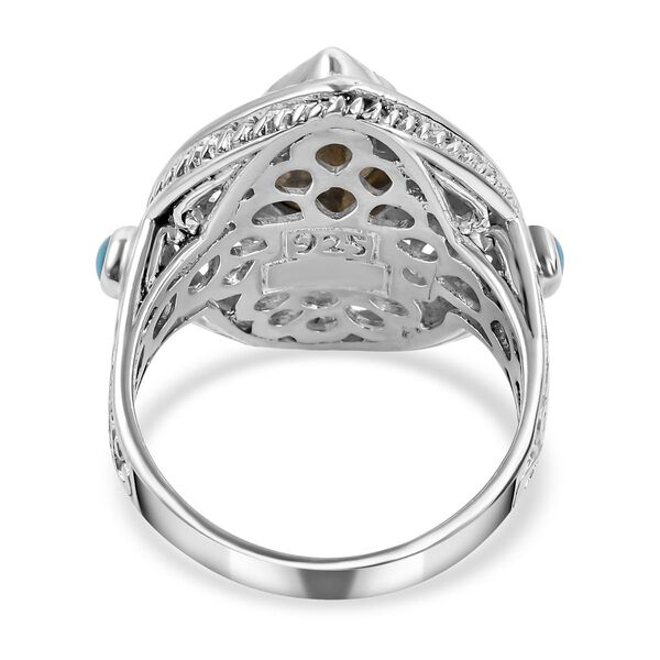 Royal Bali Kollektion - Labradorit und Sleeping Beauty Türkis Ring - 5,94 ct. image number 4