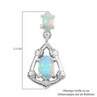 Natürlicher Äthiopischer Opal Ohrringe 925 Silber platiniert ca. 1.13 ct image number 4
