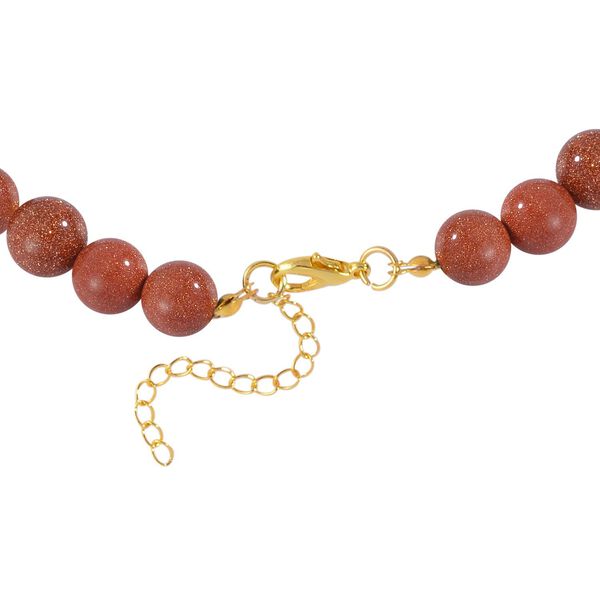 Gold Sandstein Halskette, 45 cm - 250 ct. image number 4