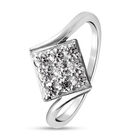 LUSTRO STELLA Hergestellt mit Feinster ZIRKONIA Ring 925 Silber platiniert image number 2