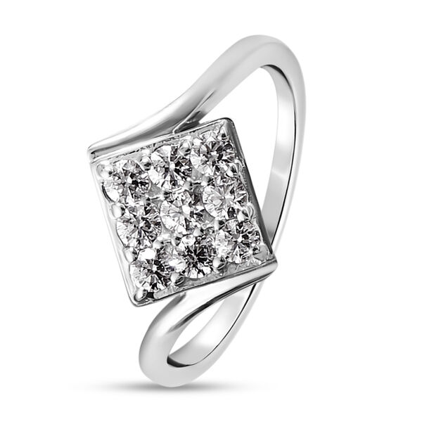 LUSTRO STELLA Hergestellt mit Feinster ZIRKONIA Ring 925 Silber platiniert image number 3