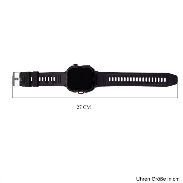 H19 Smartwatch, 2.01 Zoll HD-Display, Schwarzes Silikonarmband image number 9