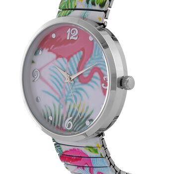 STRADA Armbanduhr - Flamingo-Design, Japanisches Uhrwerk, Wasserresistent