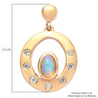 Äthiopische Opal und Zirkon-Ohrhänger in Silber image number 4