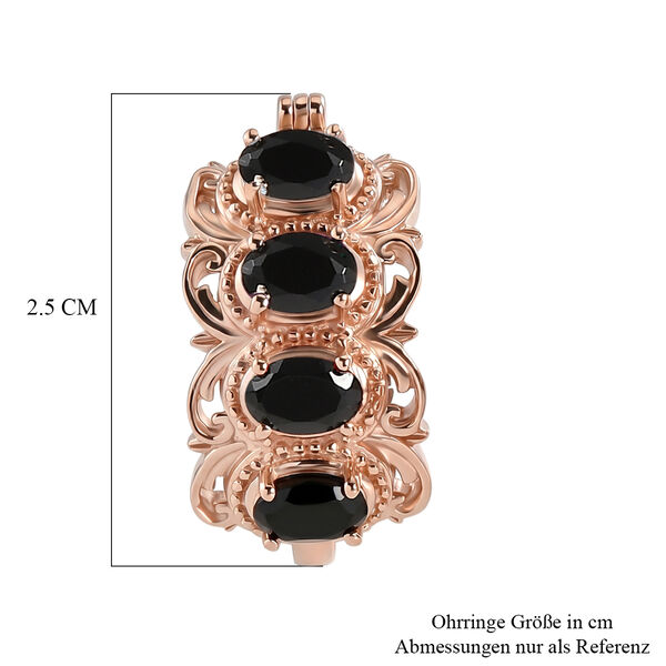 EVER TRUE Schwarzer Spinell Ohrringe 950 Kupfer ca. 4.86 ct image number 4