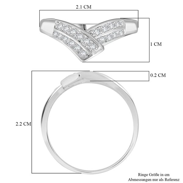 Lustro Stella Wei&szlig;er Zirkonia Ring 925 Silber rhodiniert (Gr&ouml;&szlig;e 17.00) image number 6